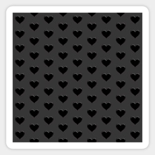 Black Heart Emoji Pattern Sticker